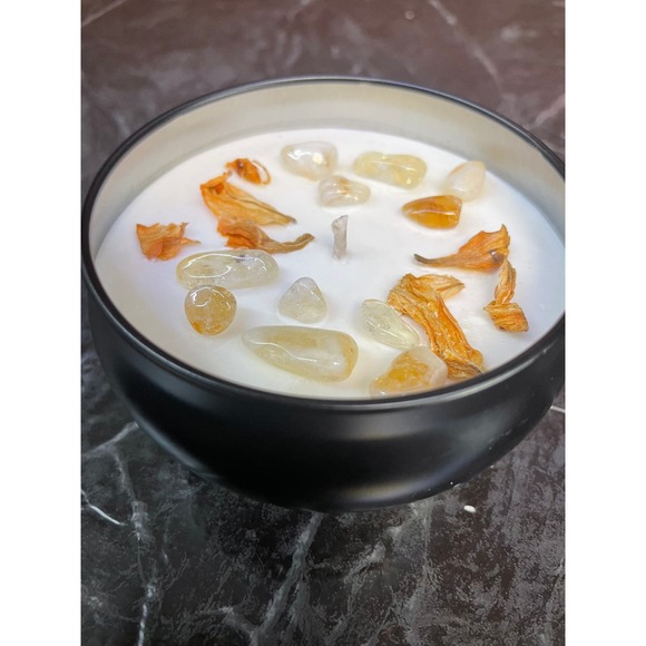 Blood Orange 8 oz Soy Prosperity Candle - Picture 2 of 4